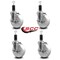 Service Caster 5'' Nylon Swivel 1-1/4'' Expanding Stem Caster Set with Brake, 4PK SCC-EX20S514-NYS-TLB-114-4 - alternate 2